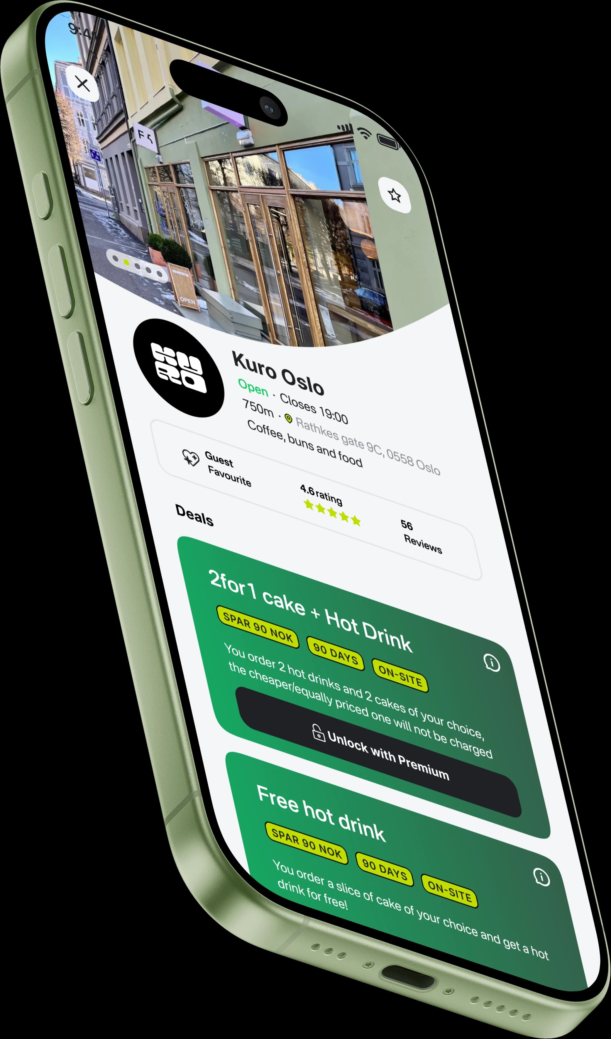 BIMM app — restaurant details