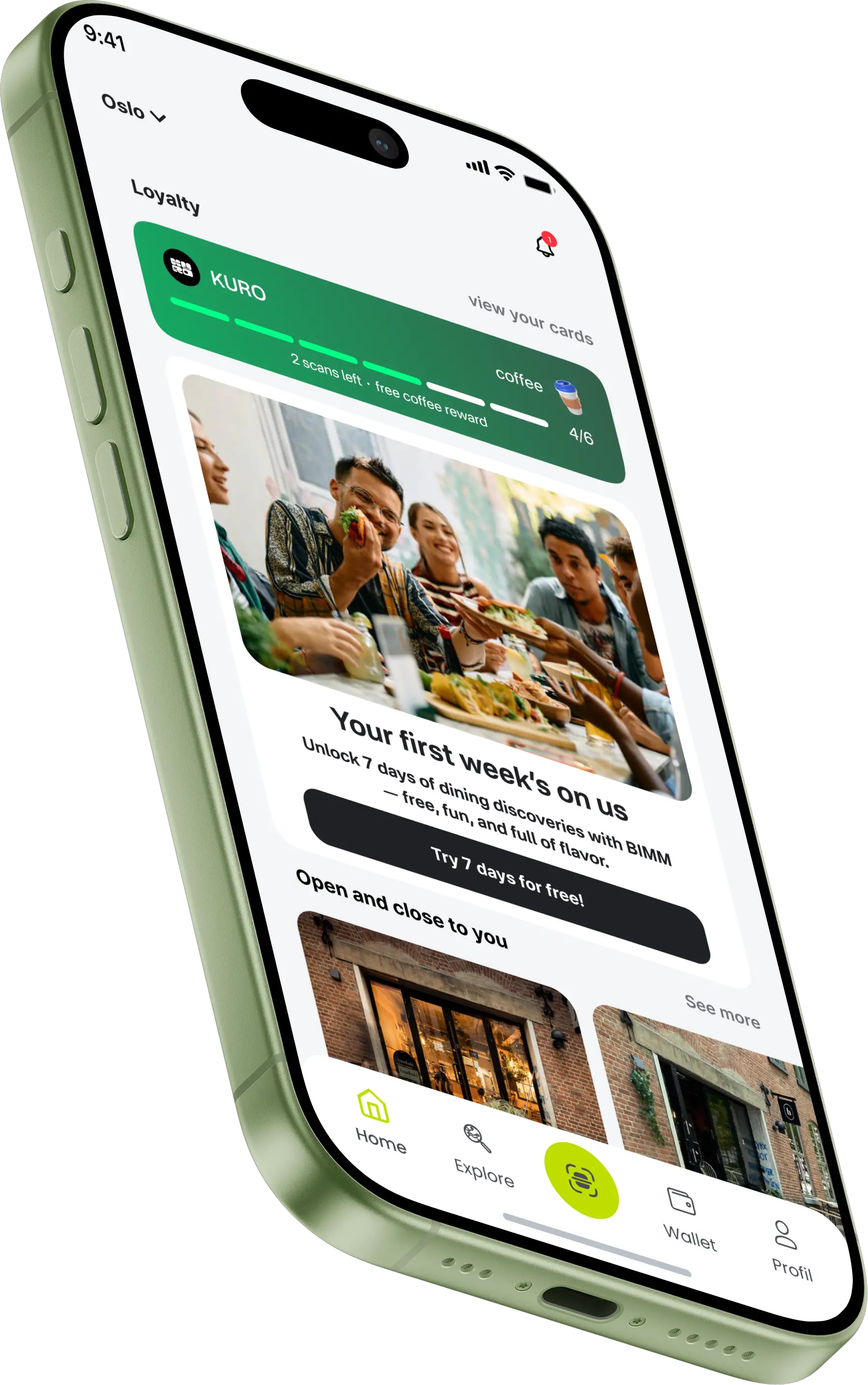 BIMM app home screen