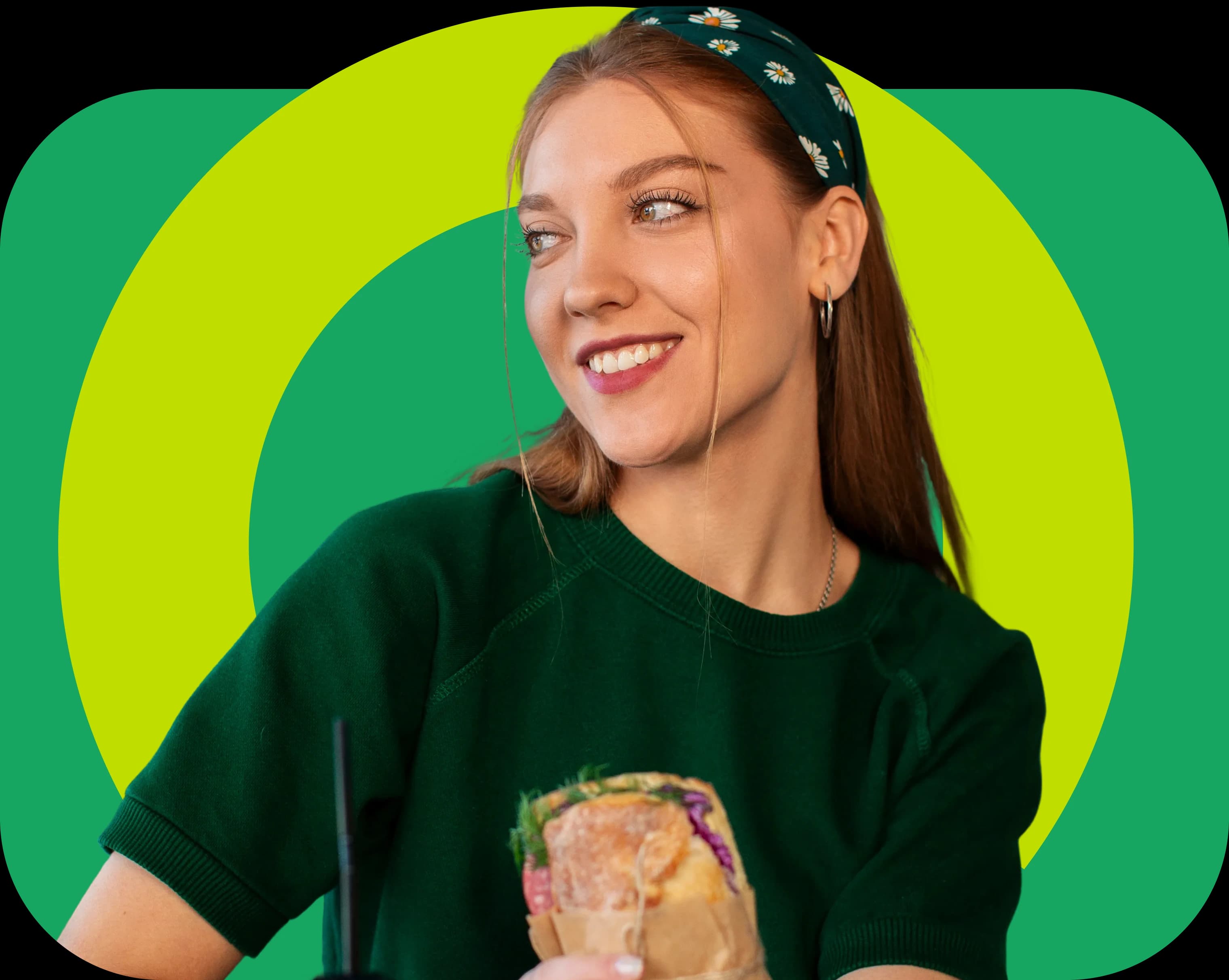 Person enjoying food with BIMM